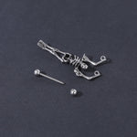 Pendientes de Esqueleto Industrial