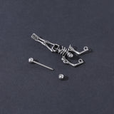 Pendientes de Esqueleto Industrial