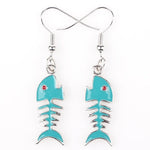 Pendientes Huesos de Pescado Azul