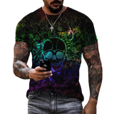 Playera Calavera Neon