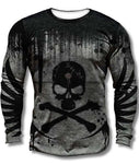 Playera Manga Larga de Calavera
