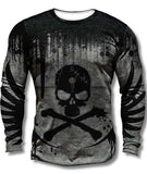 Playera Manga Larga de Calavera