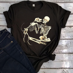 Playera Perro Esqueleto Humano