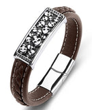 Pulsera de Calavera de Piel 