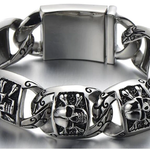 Pulsera de Piratas Cráneo Acero