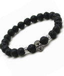 Pulsera Piedra de Lava Calavera