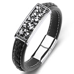 Pulsera Skull Piel 