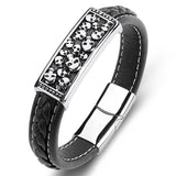Pulsera Skull Piel 