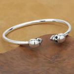 Pulsera Skull Plata Mujer 