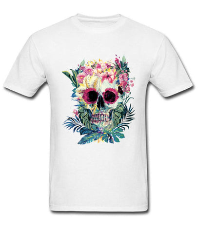 Camiseta Calavera y Flores