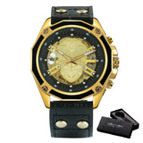 Reloj Cráneo Oro con Caja