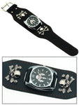 Reloj Estilo Gótico de Cuero Skull