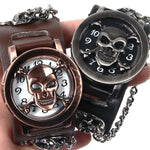 Reloj Rock Cuero Craneo