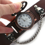 Reloj Rock Marron con Calavera