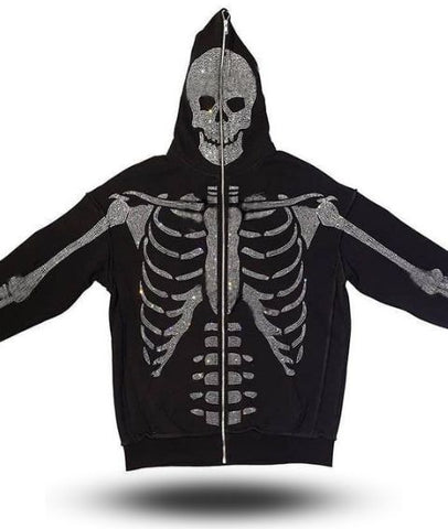 Sudadera de Esqueleto con Brillos 