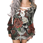 Vestido Rockero Mujer Sexy con Calavera
