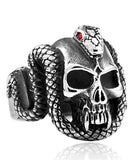 Anillo Calavera Serpiente