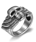 Anillo Calavera Alada
