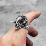 Anillo Calavera Cabra Cuernos