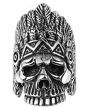 Anillo de Calavera con Penacho