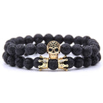 Brazalete Cráneo Rey Oro