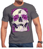 Camiseta Calavera Flores Hombre