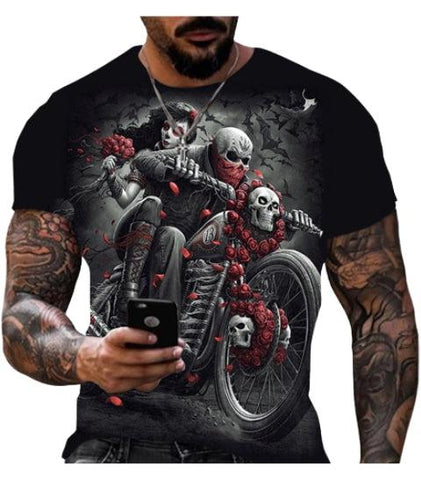 Camiseta Calavera Moto