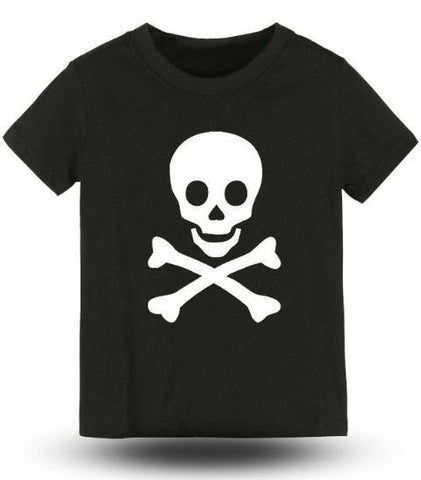 Camiseta Calavera Negro para Niño