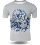 Camiseta de Calavera Azul
