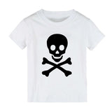 Playera Calavera Blanco para Niño