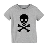 Playera Calavera Gris para Niño