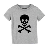 Playera Calavera Gris para Niño