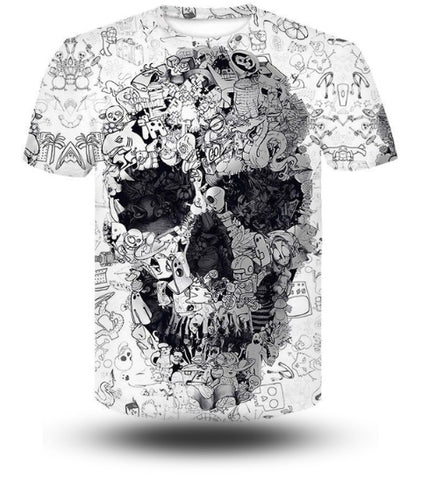 Playera Estampado Calavera