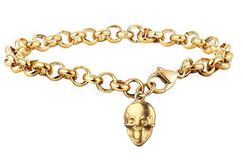 Pulsera de Calavera Oro