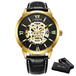 Relo Calavera Dorado Esqueleto