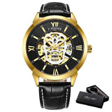 Relo Calavera Dorado Esqueleto