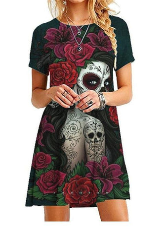 Vestido Calavera Mujer